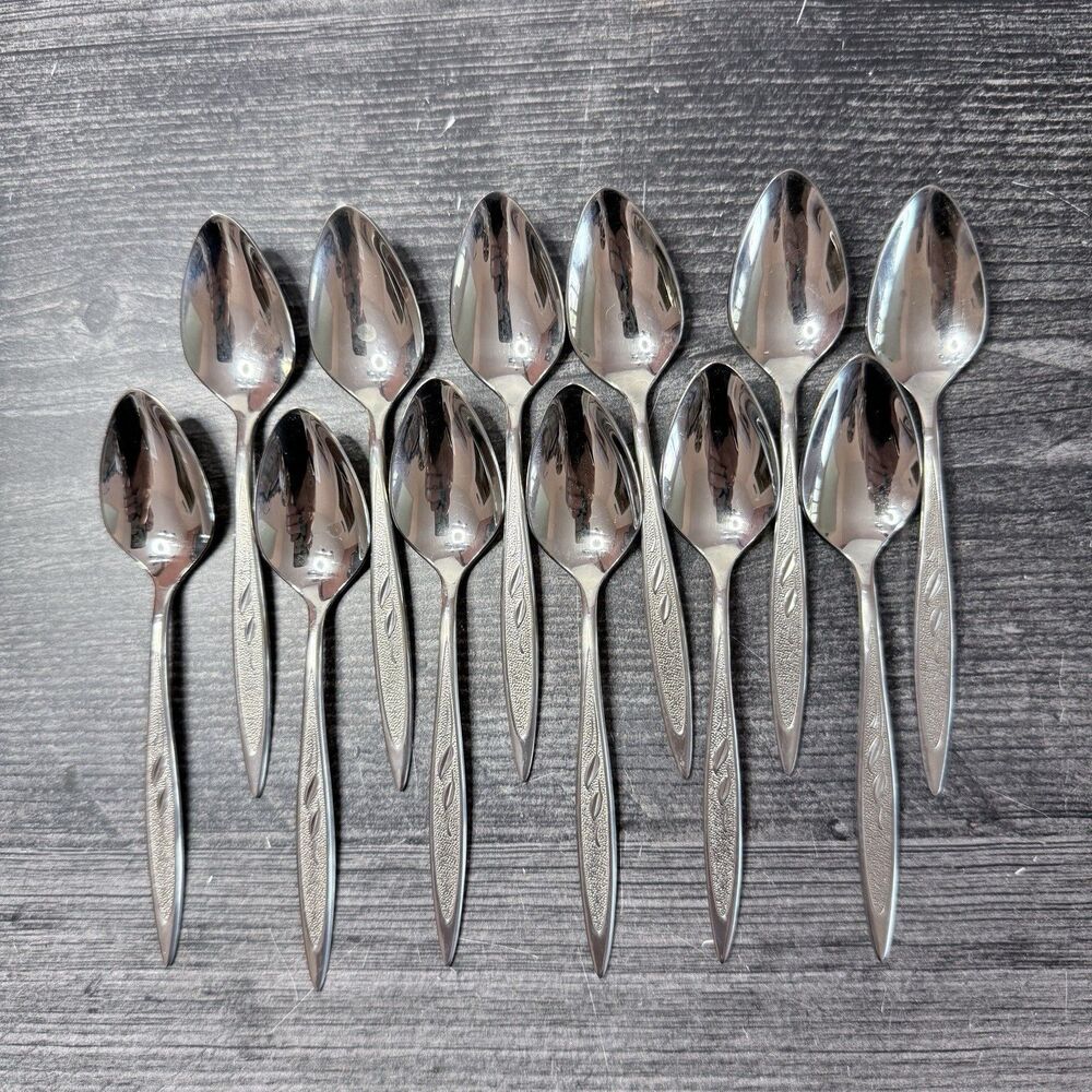 Vintage Royal Harvest Stainless Steel Relish Jam Spoons Set Of 12
